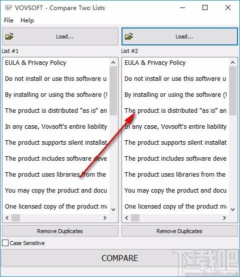 Compare Two Lists下载,文件比较工具,文件比较