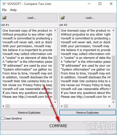 Compare Two Lists下载,文件比较工具,文件比较